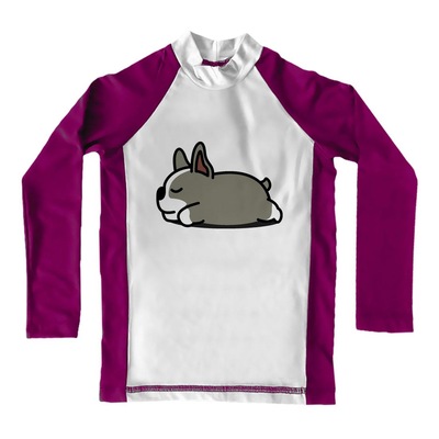 Camiseta Manga Longa de Lycra Comfy Sleep Dog - Infantil - Foto 1