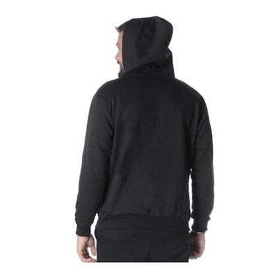 Jaqueta Moletom Suffix Flanelado com Capuz - Masculina - Foto 3