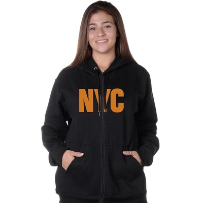 Blusão Moletom Suffix New York City com Capuz - Feminino - Foto 1