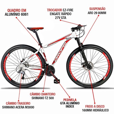 Mountain Bike Droop - Aro 29 - Freio Hidráulico- Câmbio Traseiro Shimano Acera Aluminum - 27 Marchas - Foto 2