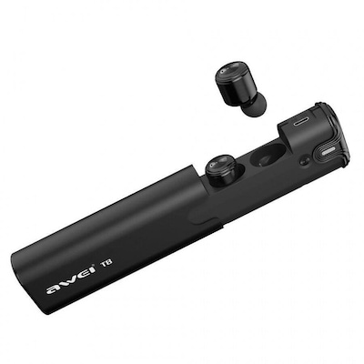 Fone de Ouvido Awei Earphone T8 sem Fio com Bluetooth e Carregador - Foto 2