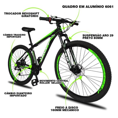 Mountain Bike Dropp Alumínio - Aro 29 - Freio à Disco Mecânico - 21 Marchas - Foto 3