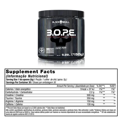 2x Pré Treino Black Skull BOPE - Limão - 150g - Foto 3