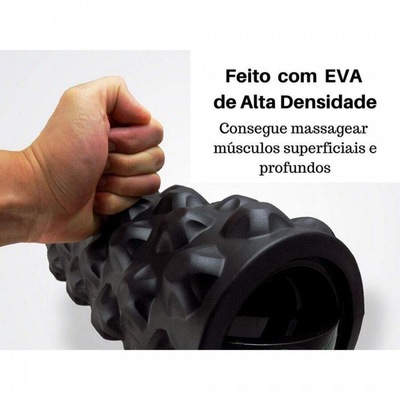 Rolo de Liberação Miofascial Bravus Foam Roller Forte - 33cm - Foto 4