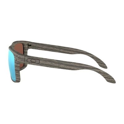 Óculos de Sol Oakley Holbrook Woodgrain W/ Prizm Deep Water Polarized - Masculino - Foto 3