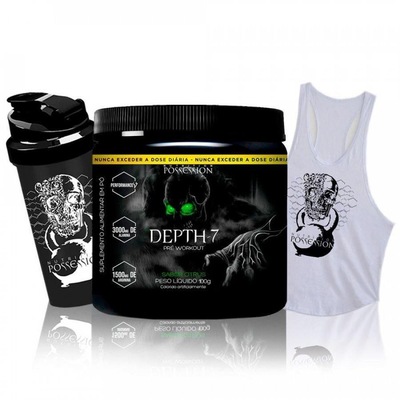 Kit Pré Treino Depth-7 Possession Nutrition (Alanina + Arginina) - 100g+ Camiseta Regata + Coquetele - Foto 1