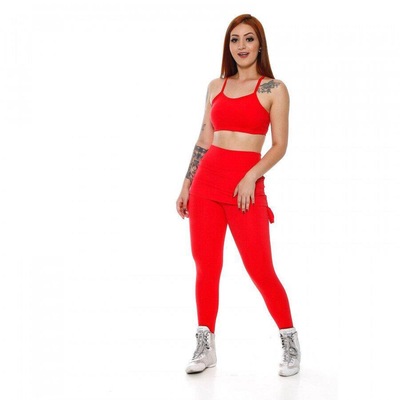 Calça Legging Miss Blessed com Saia Sobreposta - Feminina - Foto 3