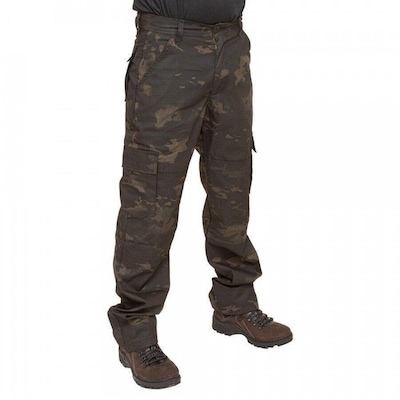 Calça Tática Fox Boy 6 Bolsos em Rip Stop Multicam Black - Masculina - Foto 3