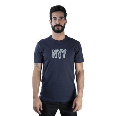 Camiseta New Era MLB New York Yankees Outline Dimension - Masculina - Foto 1