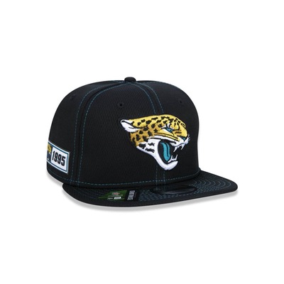 Boné Aba Reta New Era 9Fifty On-Field Coleção Sideline NFL Jacksonville Jaguars - Adulto - Foto 3
