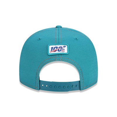 Boné Aba Reta New Era 9Fifty On-Field Coleção Sideline NFL Miami Dolphins - Ajustável- Adulto - Foto 4
