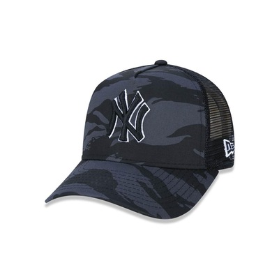 Boné 9Forty New Era A-Frame MLB New York Yankees Camuflado - Trucker - Snapback - Infantil - Foto 1