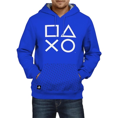Blusão de Moletom com Capuz Banana Geek Playstation Classic Symbols Hood - Masculino - Foto 2