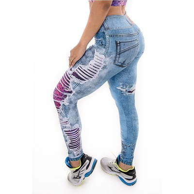 Calça Legging Soly Brasil Sublimada Sereia Jeans - Feminina - Foto 1