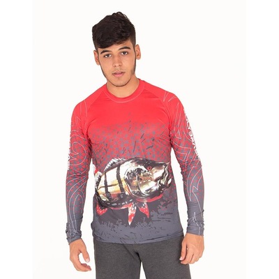 Camiseta Manga Longa de Pesca Raglan Esportiva Tucunaré - Masculina - Foto 2