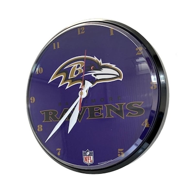 Relógio de Parede NFL Baltimore Ravens - 32cm - Foto 1