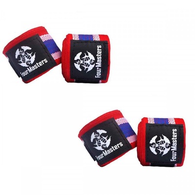 KIT Four Masters com 2 Bandagens Elasticas Artes Marciais Boxe Muay-Thai  - Adulto - Foto 1