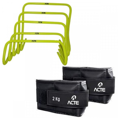 Kit de Obstáculos Acte Sports em 5 Níveis + Caneleira Profissional Emborrachada 2kg Acte Sports - Foto 1