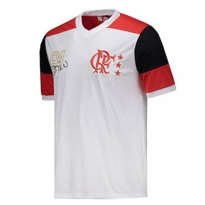 Camisa do Flamengo Braziline Zico Retrô 81 - Masculina - Foto 4
