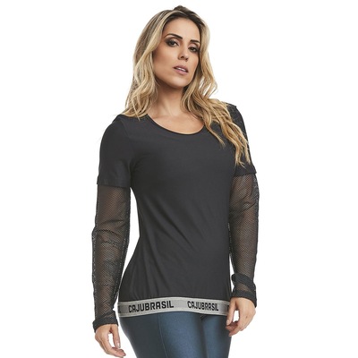 Camiseta Manga Longa Caju Brasil  Sport - Adulto - Foto 1
