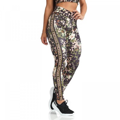 Calça Legging Caju Brasil FT Cross Animal Flower - Adulto - Foto 1