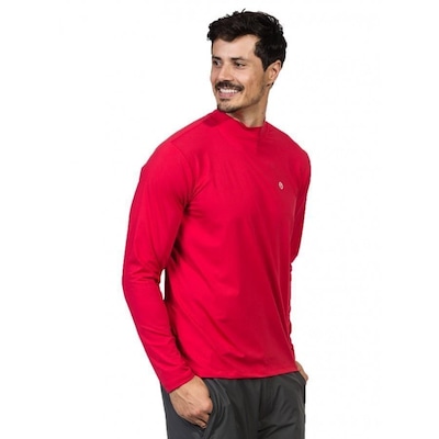 Camiseta Manga Longa Extreme UV Gola Alta Ice Proteção Solar - Masculina - Foto 2