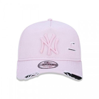 Boné Aba Curva New Era 9Forty A-Frame MLB New York Yankees Destroyed II - Ajustável - Snapback - Adulto - Foto 2