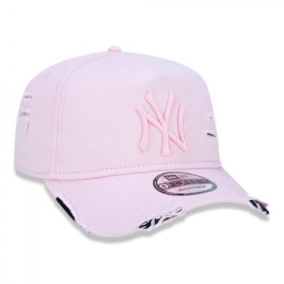 Boné Aba Curva New Era 9Forty A-Frame MLB New York Yankees Destroyed II - Ajustável - Snapback - Adulto - Foto 3