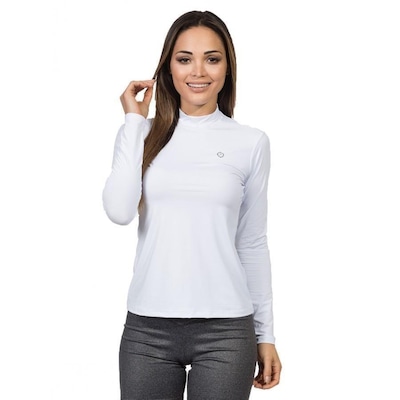 Camisa Manga Longa Extreme Uv Proteção Solar Gola Alta Ice - Feminina - Foto 2