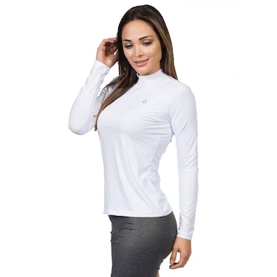 Camisa Manga Longa Extreme Uv Proteção Solar Gola Alta Ice - Feminina - Foto 3