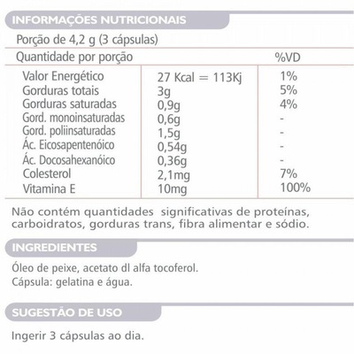 Ômega 3 Upnutri + Vitamina E Premium - 120 cápsulas - Foto 2