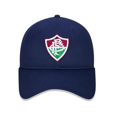 Boné Aba Curva New Era 9Twenty Fluminense Futebol Escuro - Ajustável - Strapback - Adulto - Foto 2