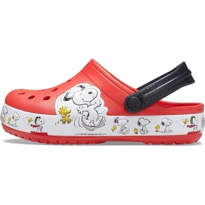 Sandália Crocs FL Snoopy Woodstock CG K - Infantil - Foto 3