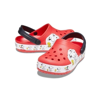 Sandália Crocs FL Snoopy Woodstock CG K - Infantil - Foto 4