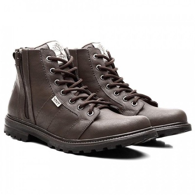 Bota Coturno Venetto Lisa com Zíper Tratorada - Masculina - Foto 3