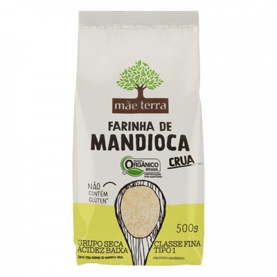 Farinha de Mandioca Crua Mãe Terra Orgânica 500gr - Foto 1
