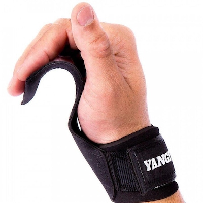 Luvas para Musculação Strap Hand Grip Yangfit - Par - Foto 1