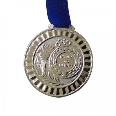 Medalha Gedeval Prata com Fita - 45Mm - Foto 1
