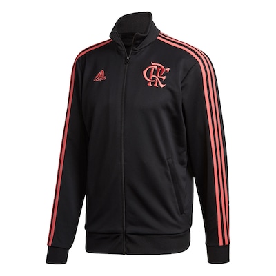 Jaqueta Moletinho do Flamengo 3-Stripes - Masculina - Foto 1