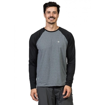Camiseta Manga Longa Extreme UV Ice Proteção Solar Raglan - Masculina - Foto 1