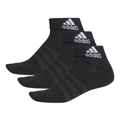 Kit adidas com Meia Cush Ank Cano Baixo Unissex - 3 Pares - Foto 1