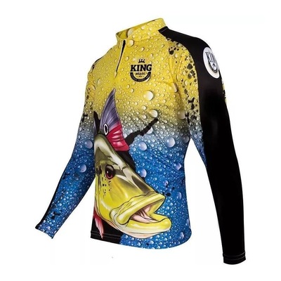 Camiseta de Pesca Manga Longa King Brasil Sublimada Tucunaré - Masculina - Foto 3