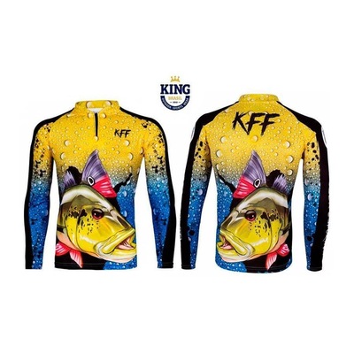 Camiseta de Pesca Manga Longa King Brasil Sublimada Tucunaré - Masculina - Foto 4