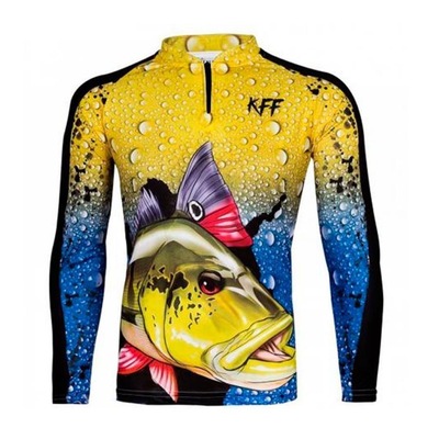 Camiseta de Pesca Manga Longa King Brasil Sublimada Tucunaré - Masculina - Foto 1