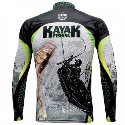 Camiseta Manga Longa de Pesca King Brasil Sublimada Kayak - Masculina - Foto 2