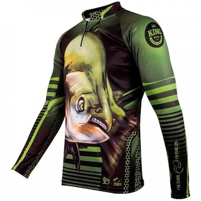 Camiseta Manga Longa de Pesca King Brasil Tamba Sublimada - Masculina - Foto 3