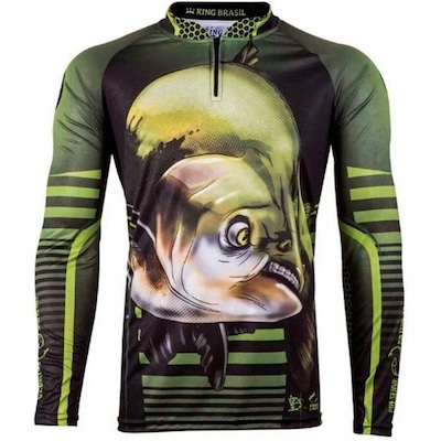 Camiseta Manga Longa de Pesca King Brasil Tamba Sublimada - Masculina - Foto 1