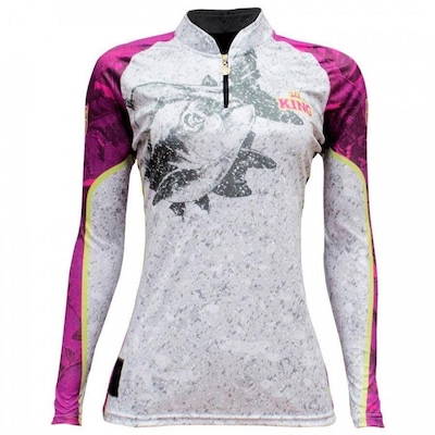 Camiseta Manga Longa de Pesca King Brasil Sublimada - Feminina - Foto 1