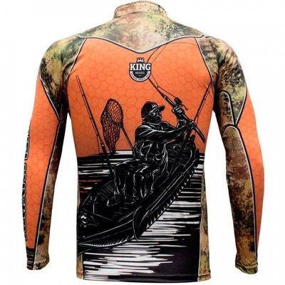 Camiseta Manga Longa de Pesca King Brasil Sublimada Kayak Kff639 - Masculino - Foto 2