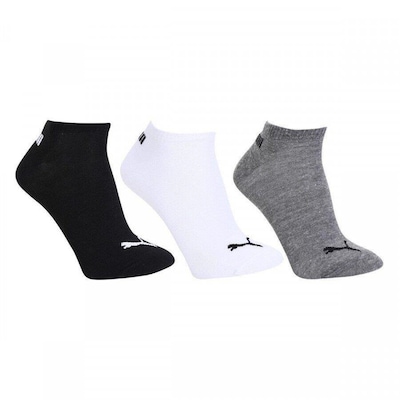 Kit de Meias Cano Curto Puma com 3 Pares - Adulto - Foto 1